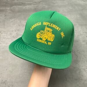 Vintage Corsica Implement South Dakota Tractor Farming Trucker Hat